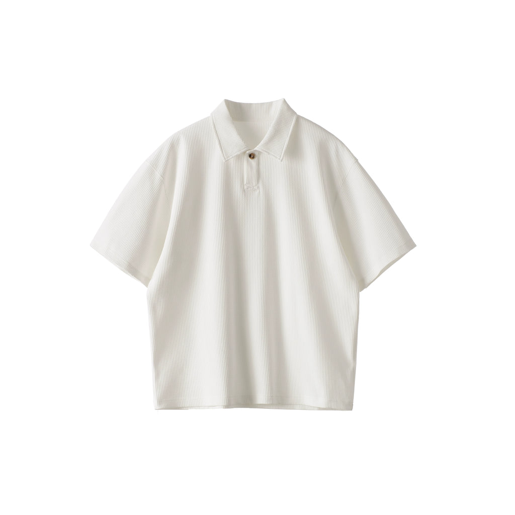 BUTTBILL 25SS Vintage commuter solotex waffle polo shirt