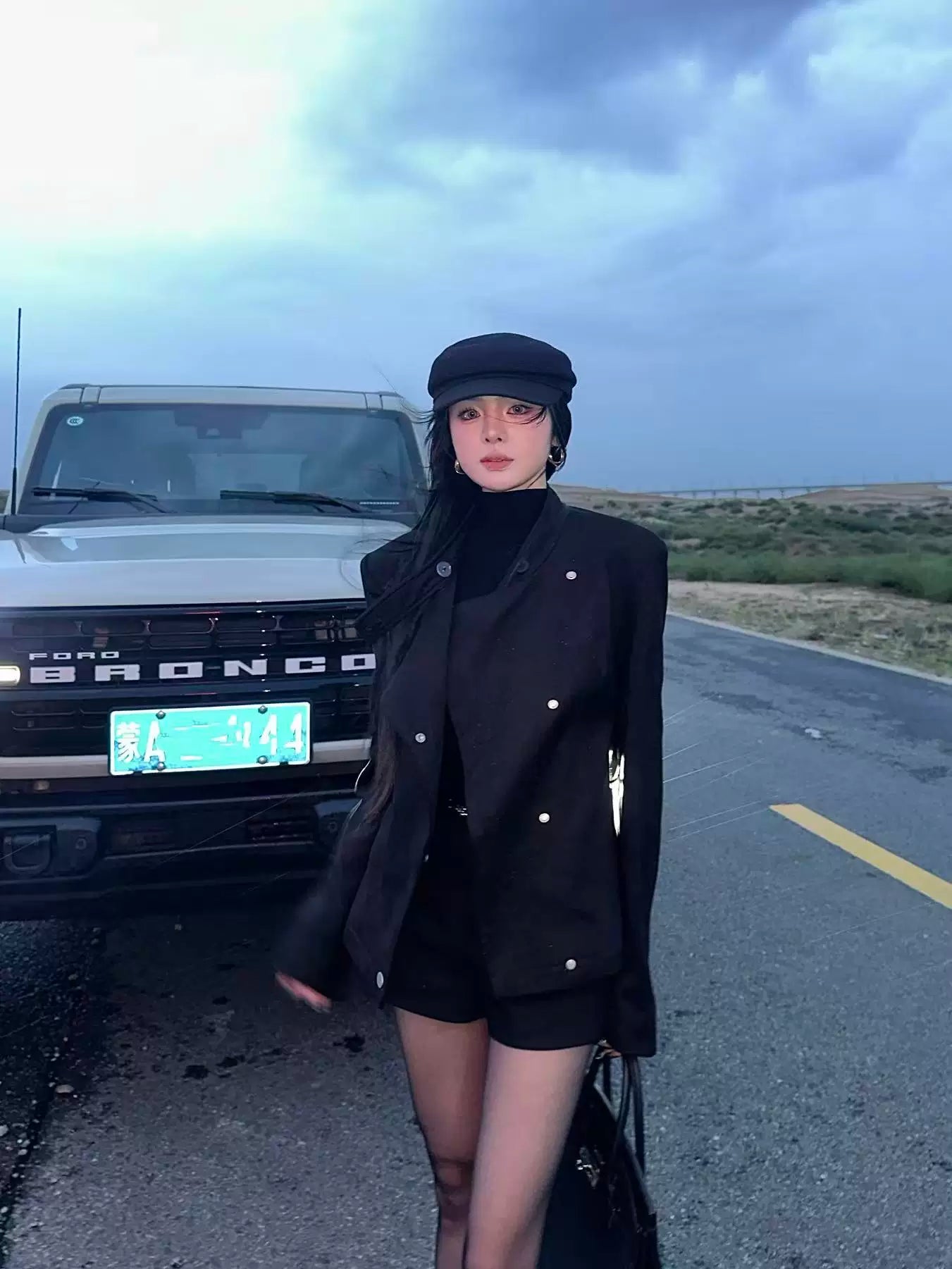 CHUYUQI Ruffian Handsome Suede Short Jacket