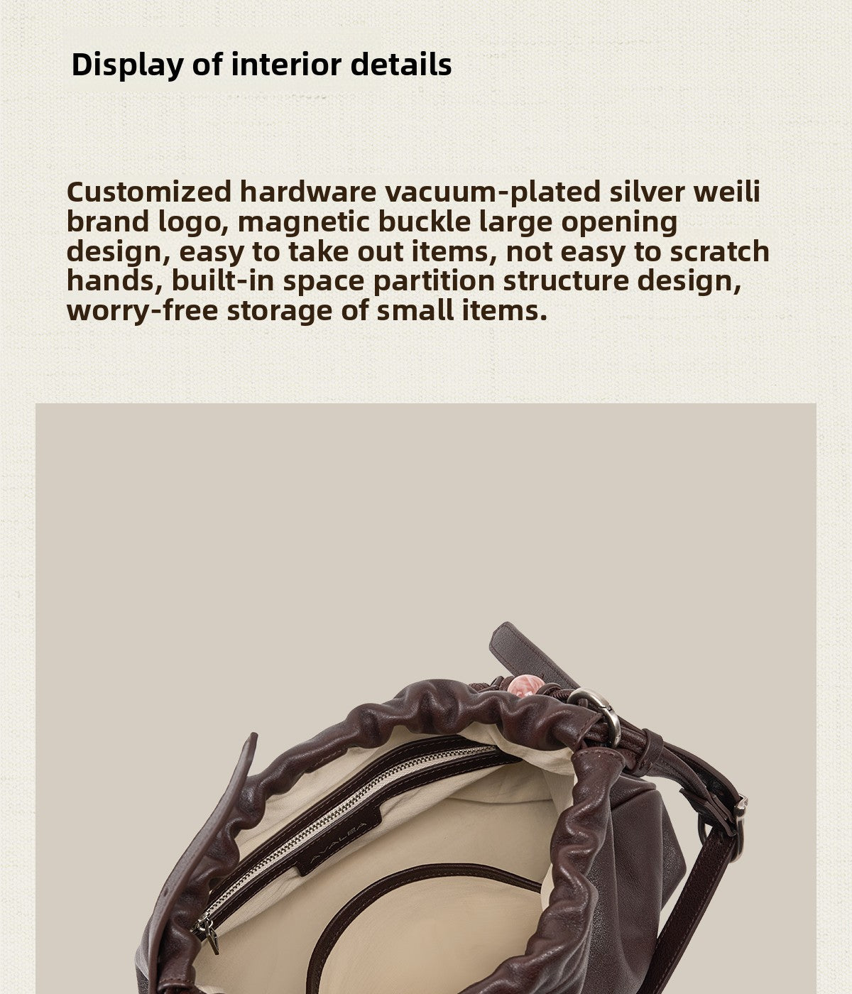 AVALEA Vintage Shoulder Bucket Bag