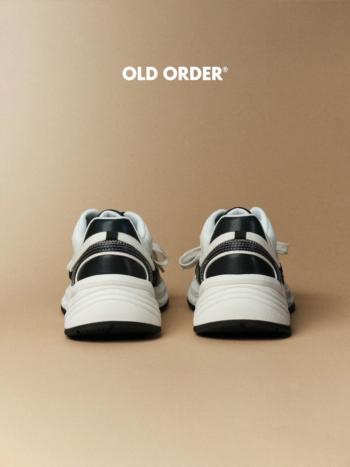 OLD ORDER Lace-Up Thick-Sole Running Sneaker