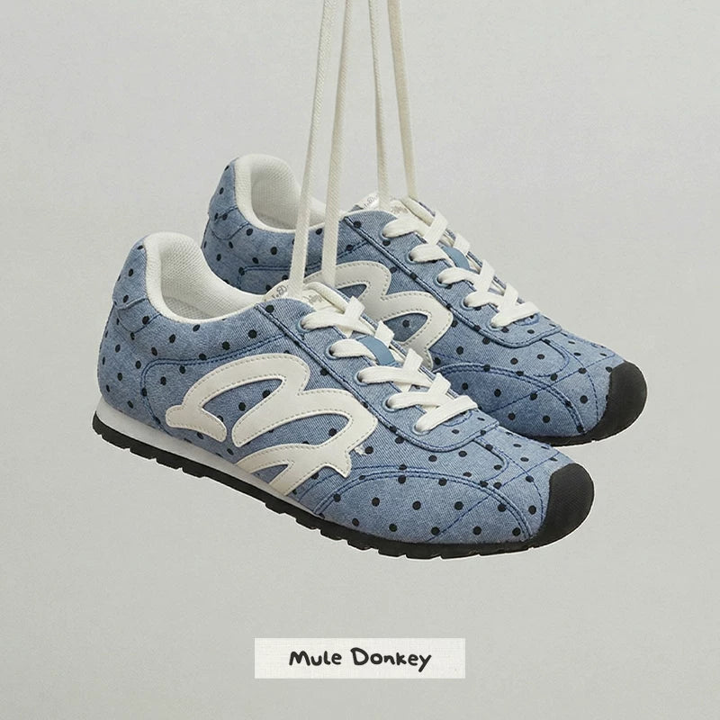 Donkey Polka Dot Versatile Simple Thin-soled Casual Shoes