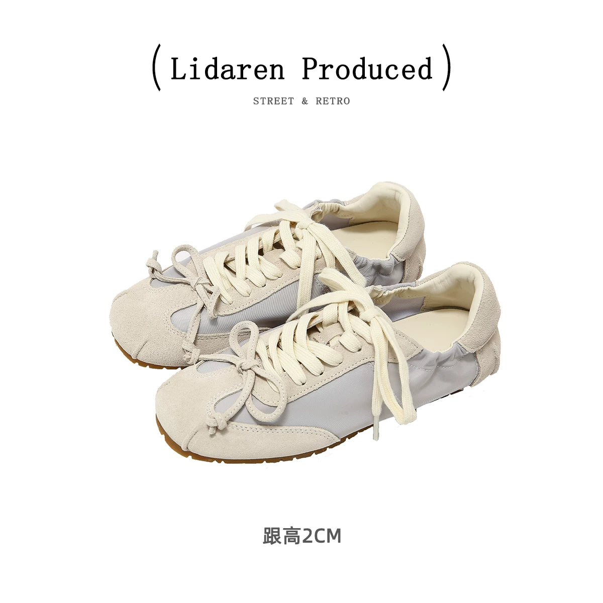 Lidaren Produced Suede Lace-Up Ballet Sneaker