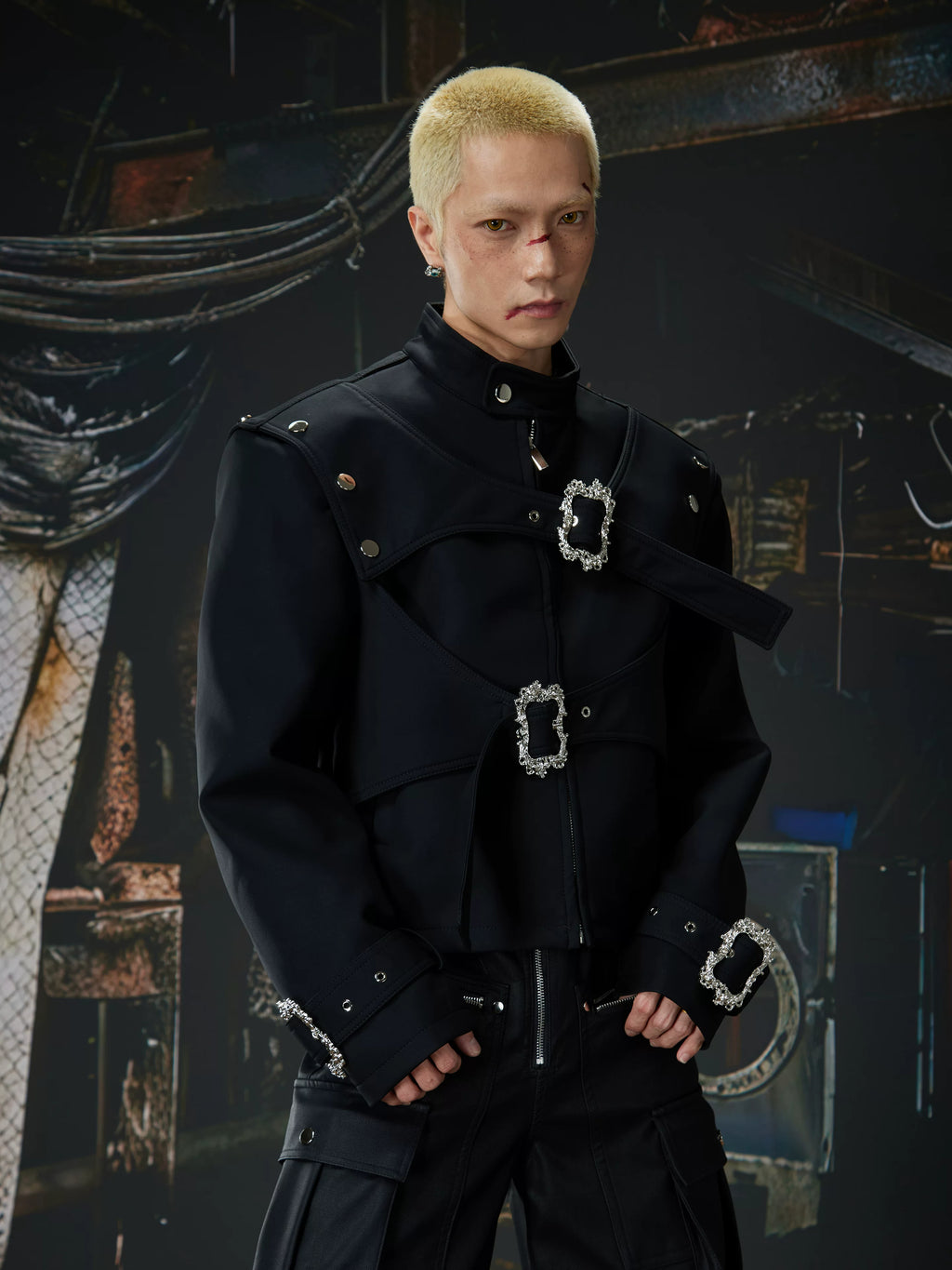 NUndeFineD Premium Sense Diablo Niche Short Leather Jacket