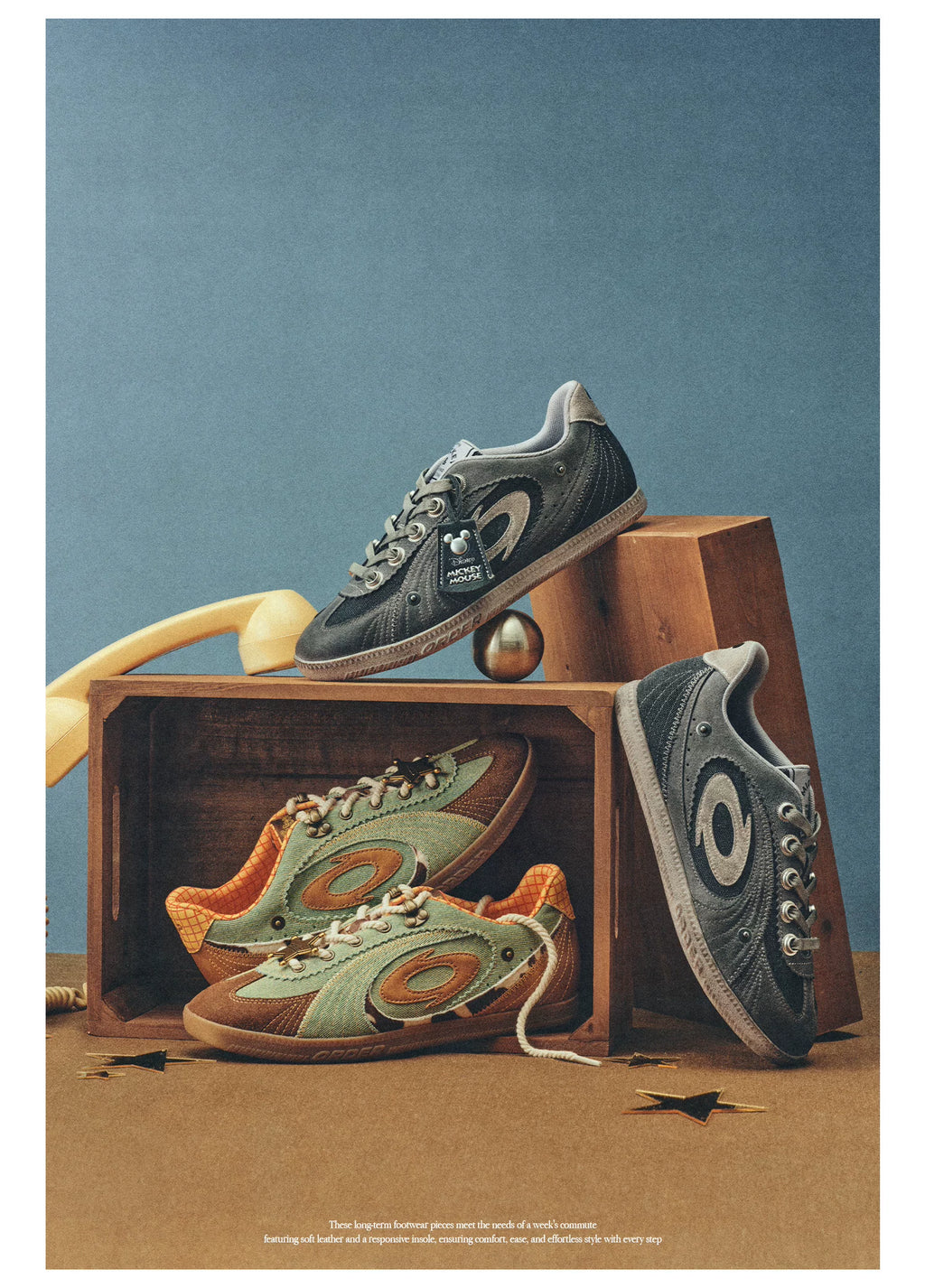 OLD ORDER Denim Blue Retro Training Sneaker