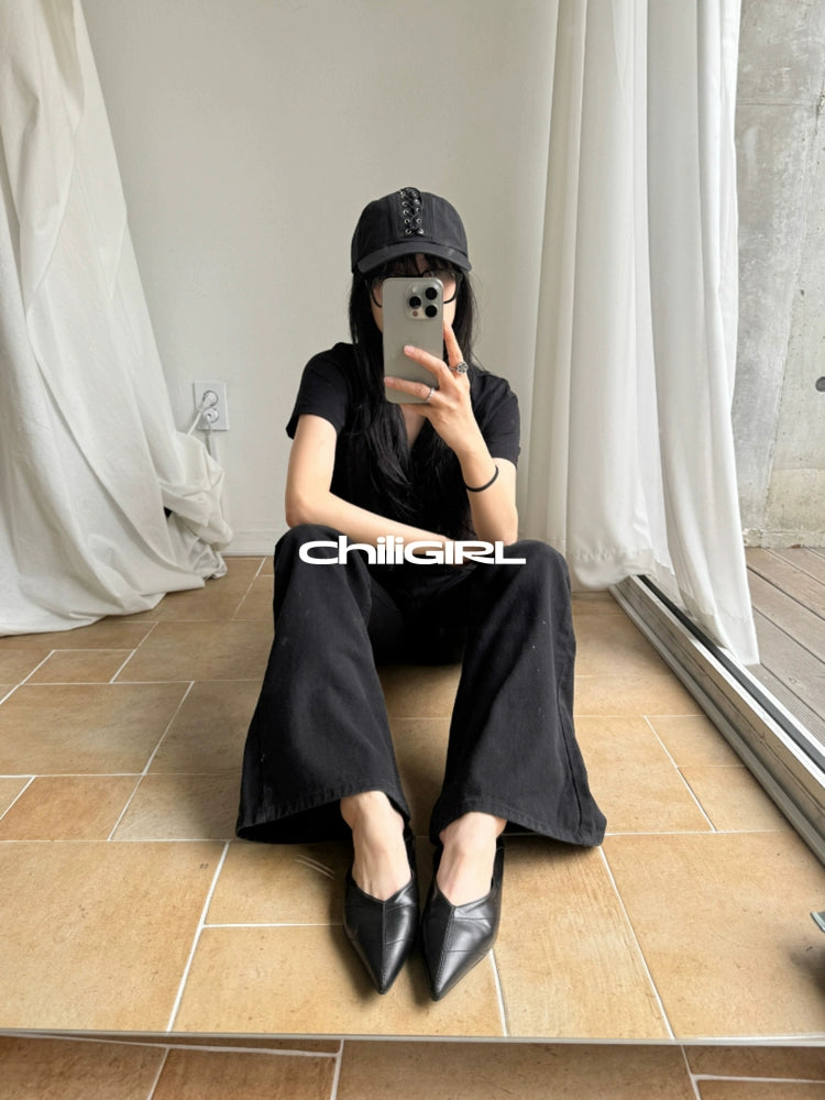 CHILIGIRL pointed flat shoes