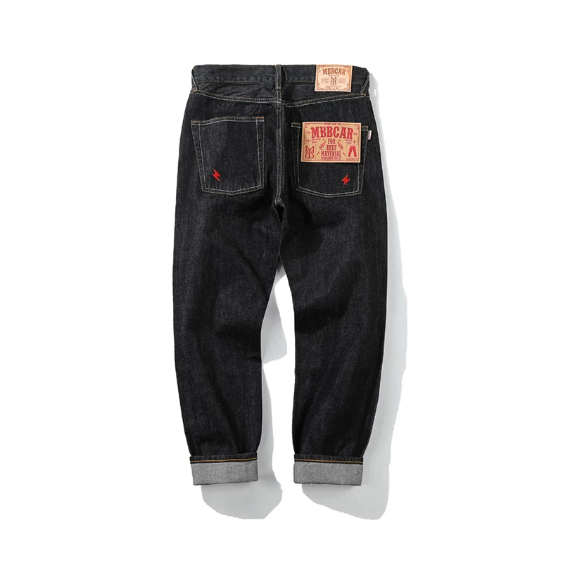 Mbbcar 14OZ Selvedge Embroidery Slim Fit Jeans