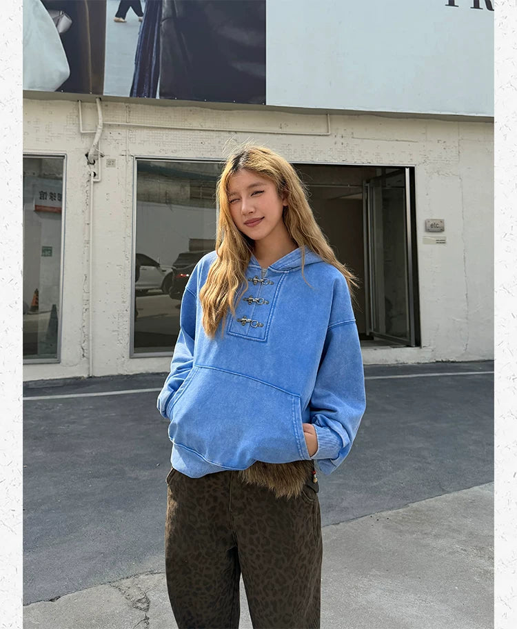 CCYE Lobster Buckle Hooded Casual Sweater