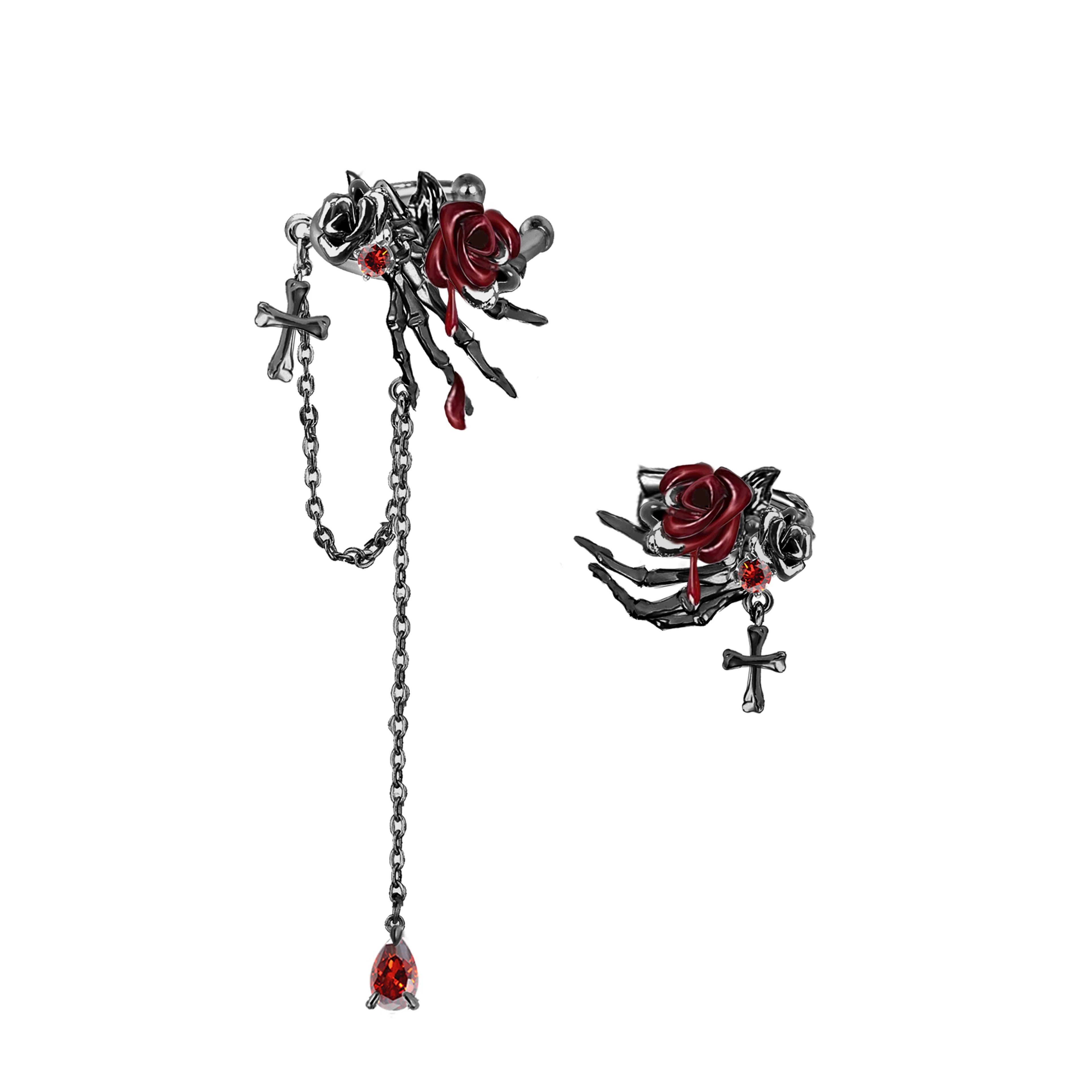 MASW Rose Gold-Plated Asymmetrical Ear Cuff