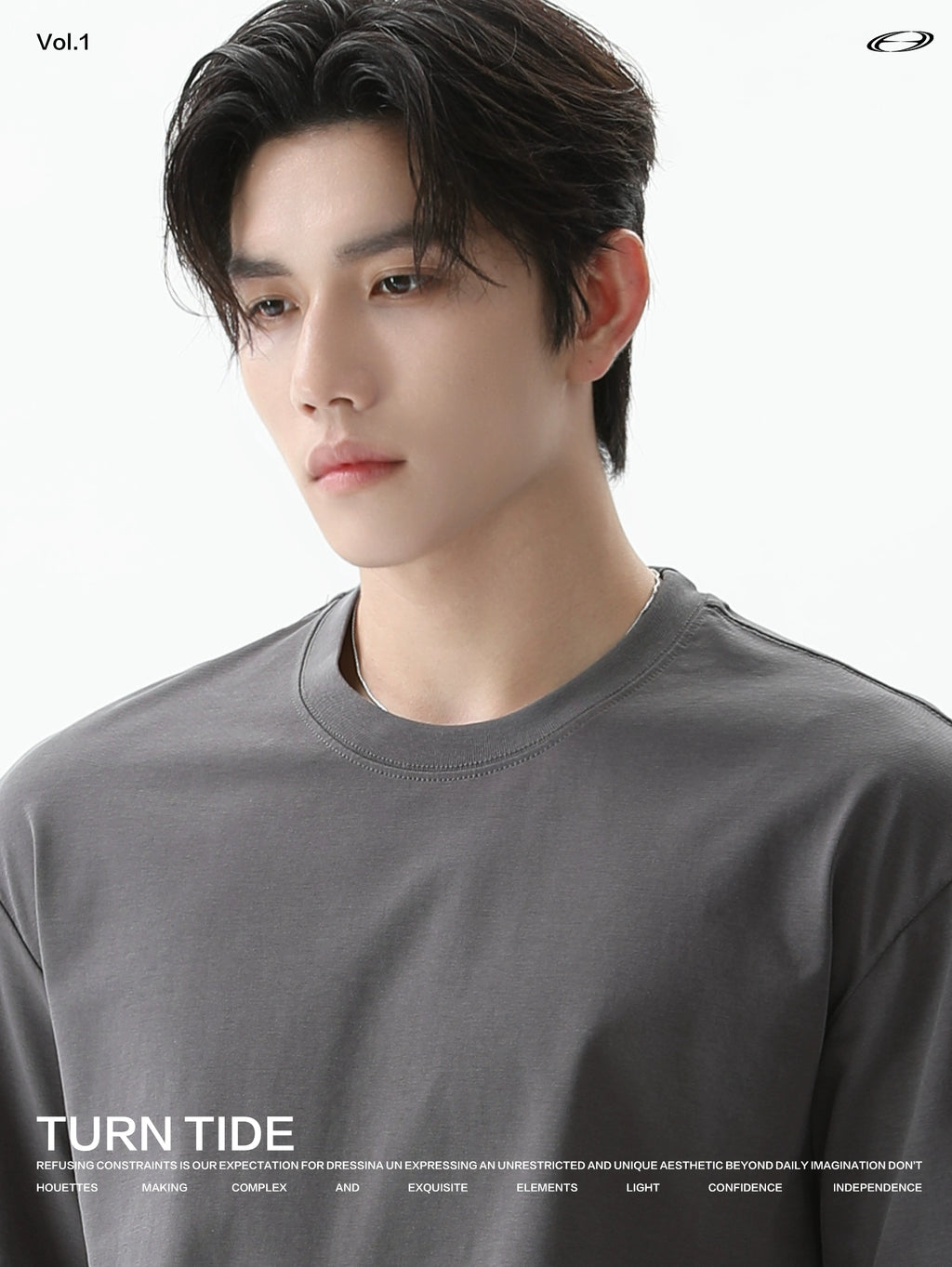 TURNTIDE Cool Loose Round Neck Tee