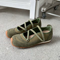 Lidaren Produced Suede Elastic Ballet Mary Jane