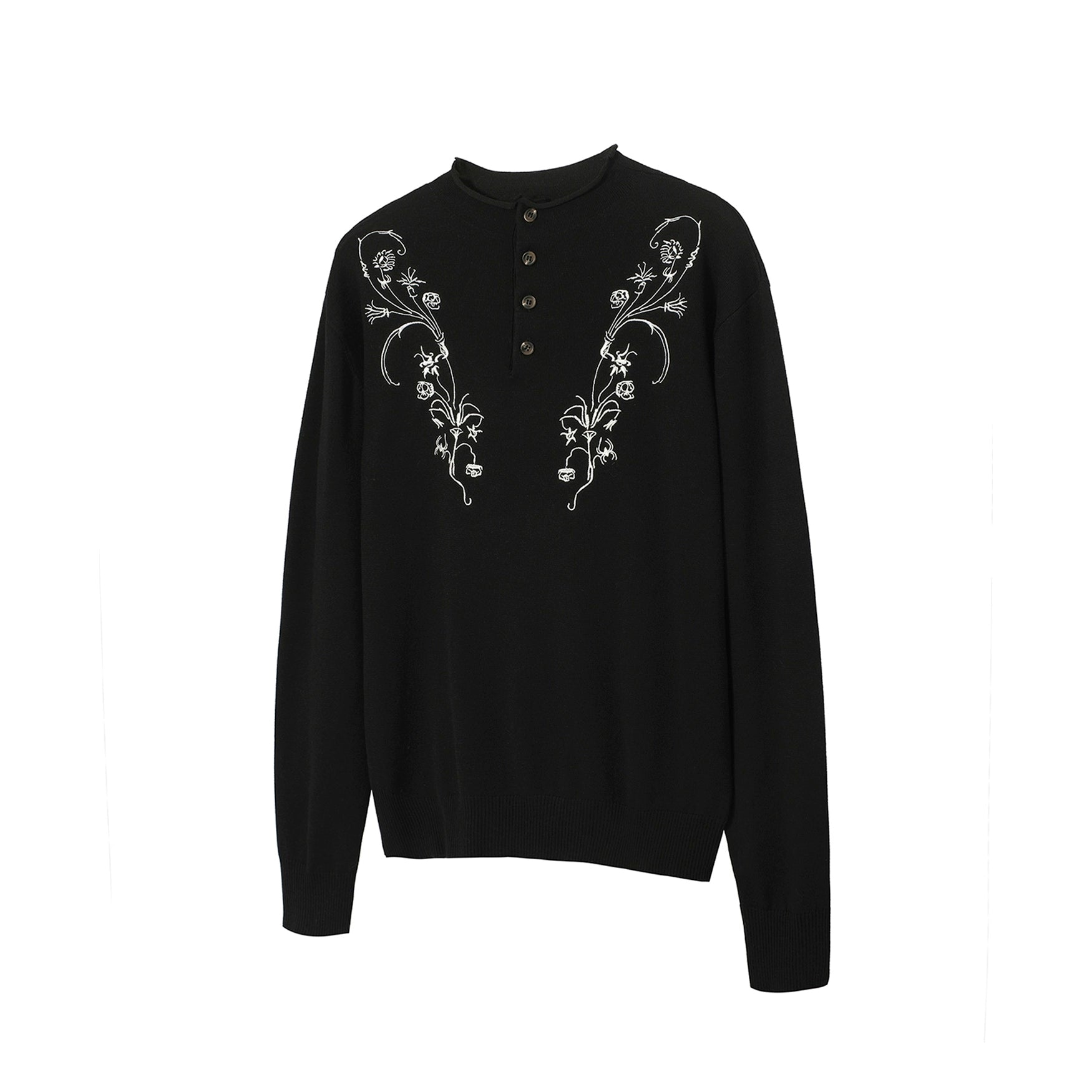 TZ Killer Flower Embroidered Knitted Sweater