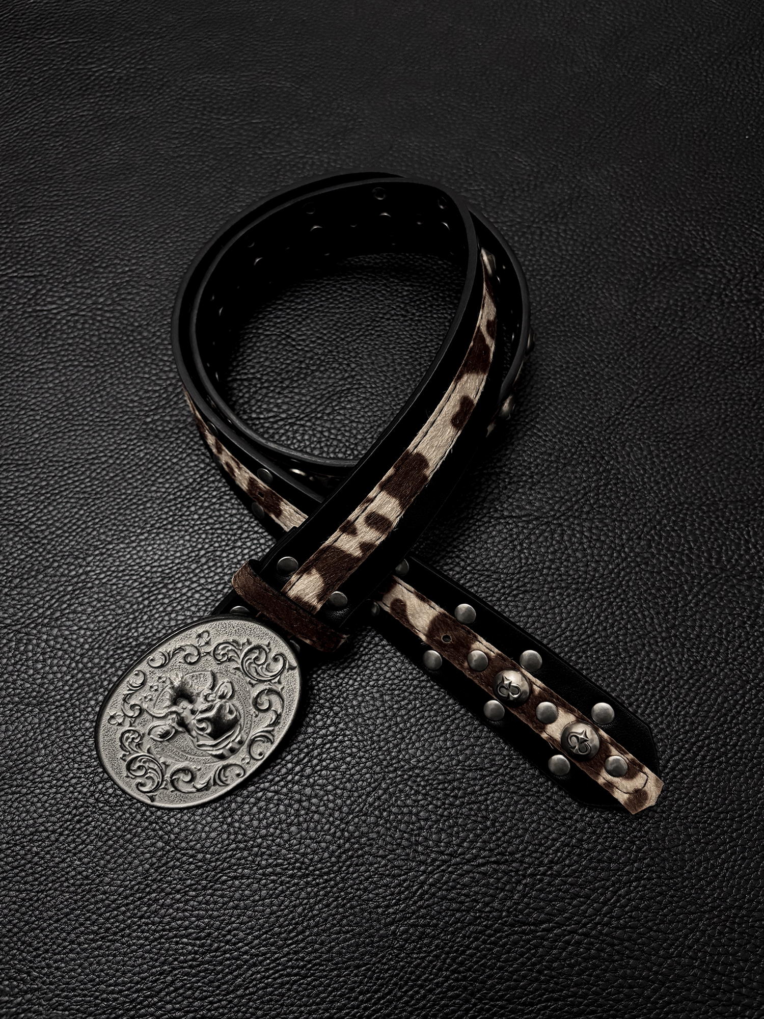 DPOL Retro Old Leopard Print Belt
