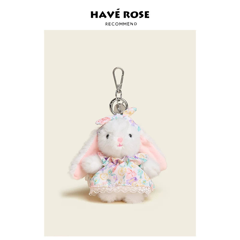 HAVEROSE Plush Rabbit Bag Charm Keychain