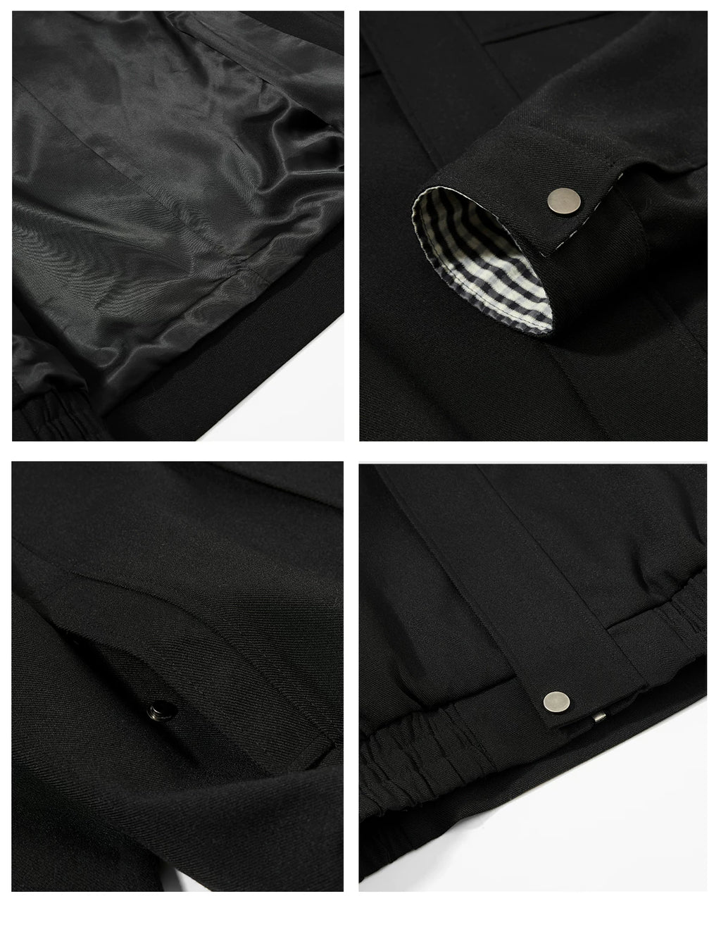 Sameuoo Plaid Stitching Casual Short Jacket