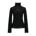 MAMC Double-Layer Lace High-Neck Slim Fit Long-Sleeve Tee