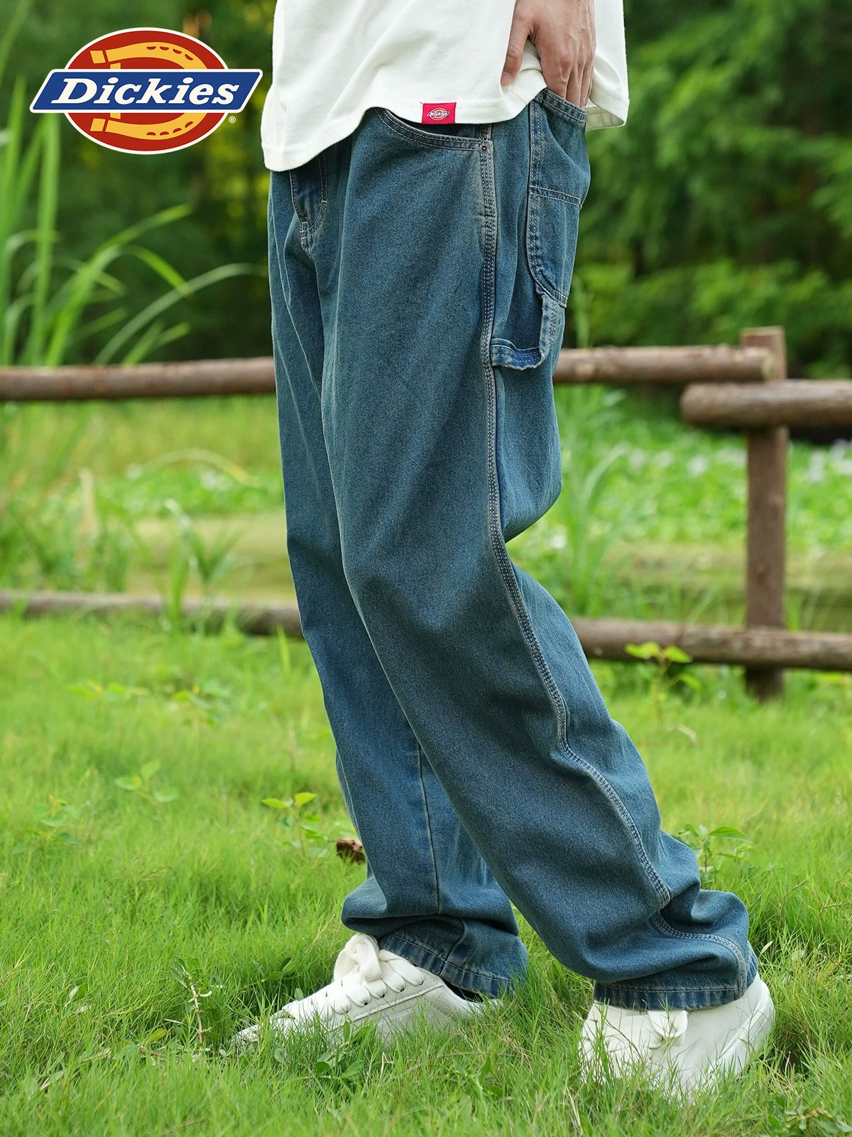 Dickies Loose Straight-Leg Denim Work Pants