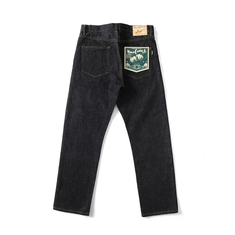 Mbbcar Raw Cotton 16.5oz Selvedge Slim Straight Jeans