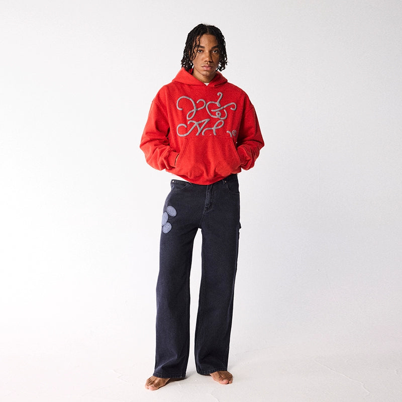 CRICLE Rotary Letter Hooded Sweater