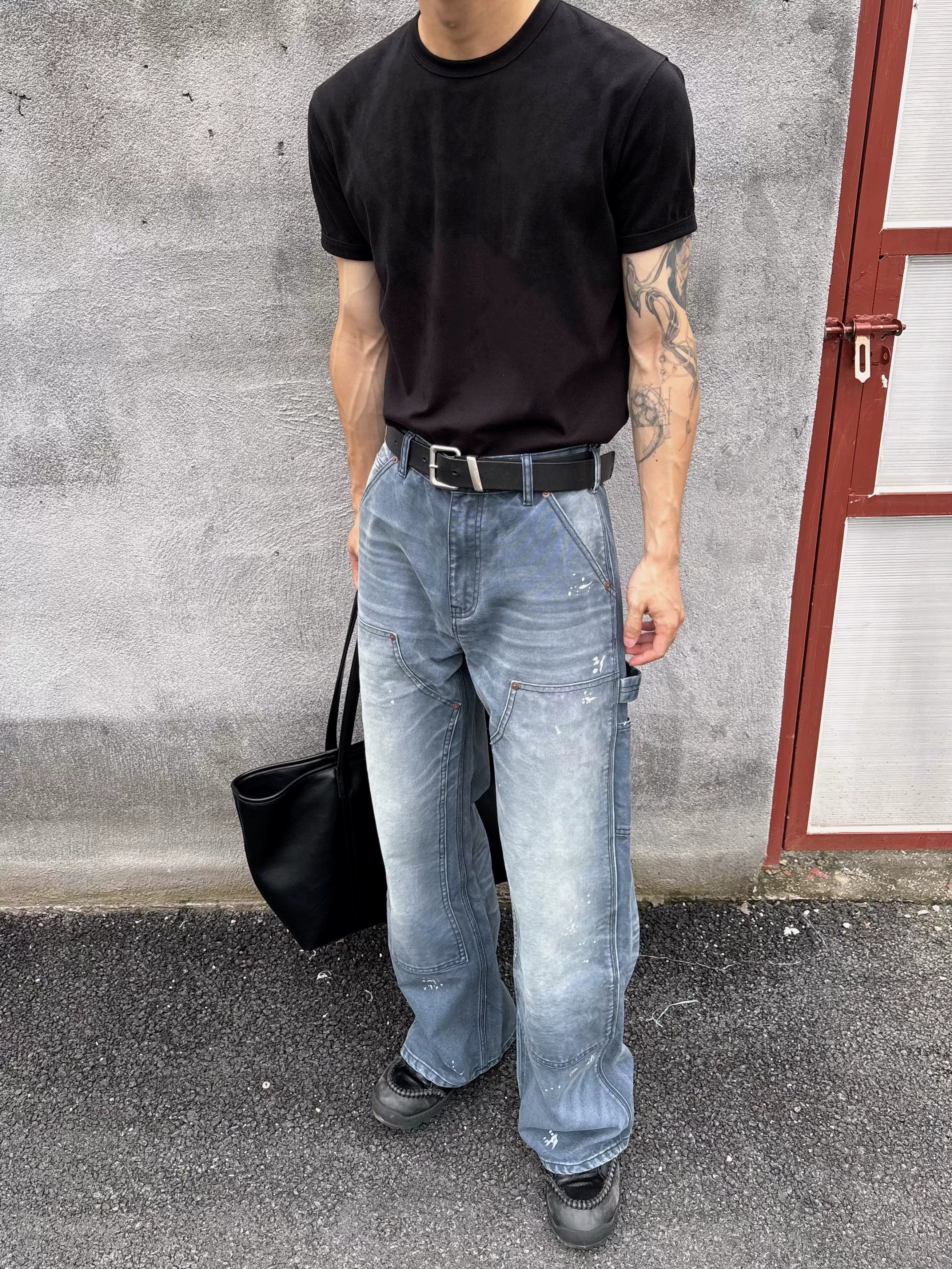 VOWPROGRESS Canvas B01 Double-Knee Straight-Leg Lumberjack Pants