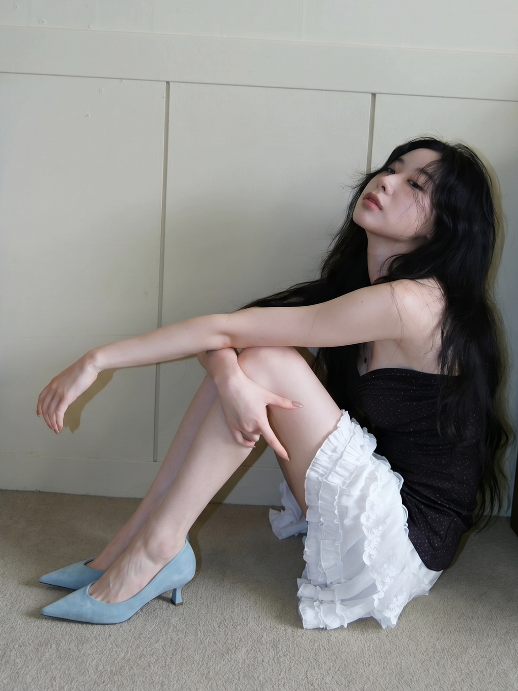 Mooreyu Suede Pointed-Toe Stiletto Heel Pump