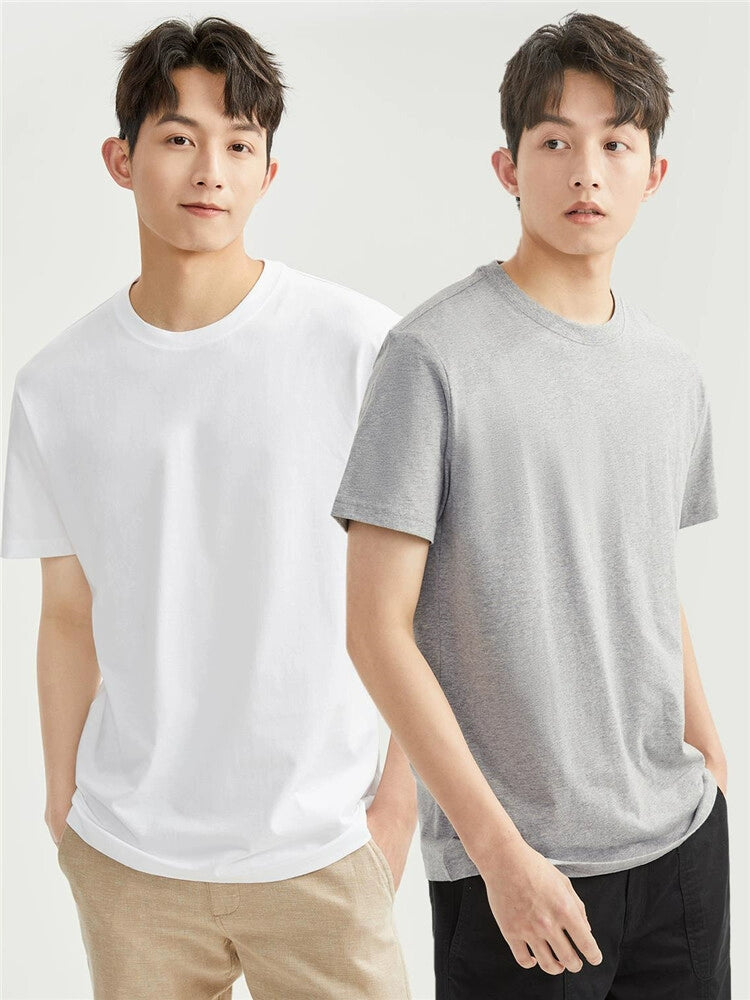 Giordano -Pack Solid Cotton Crew Neck Tee