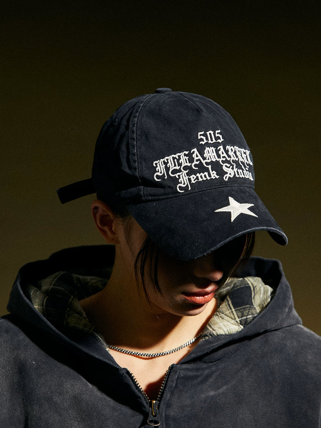 Fleamarket Embroidered Old Pentagram Baseball Cap