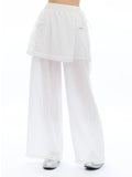 MASOOMAKE White High-Waist Wide-Leg Trousers