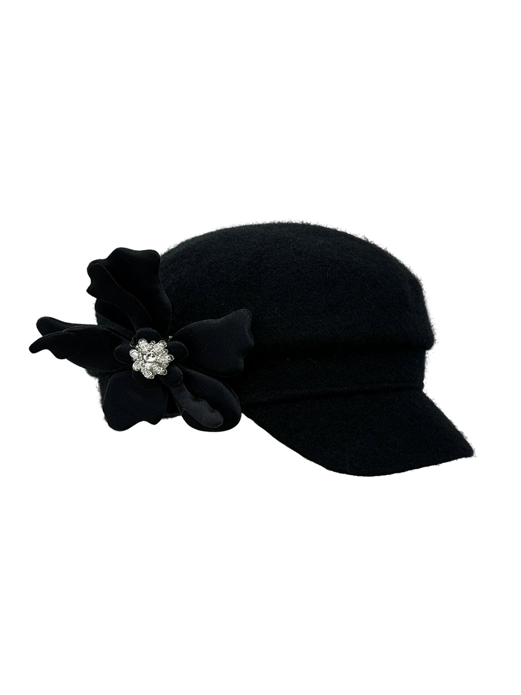 THELIGHT Three-dimensional Flower Wool Woolen Beret