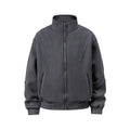 BTSG Deconstructed boxy cropped silhouette double zip jacket