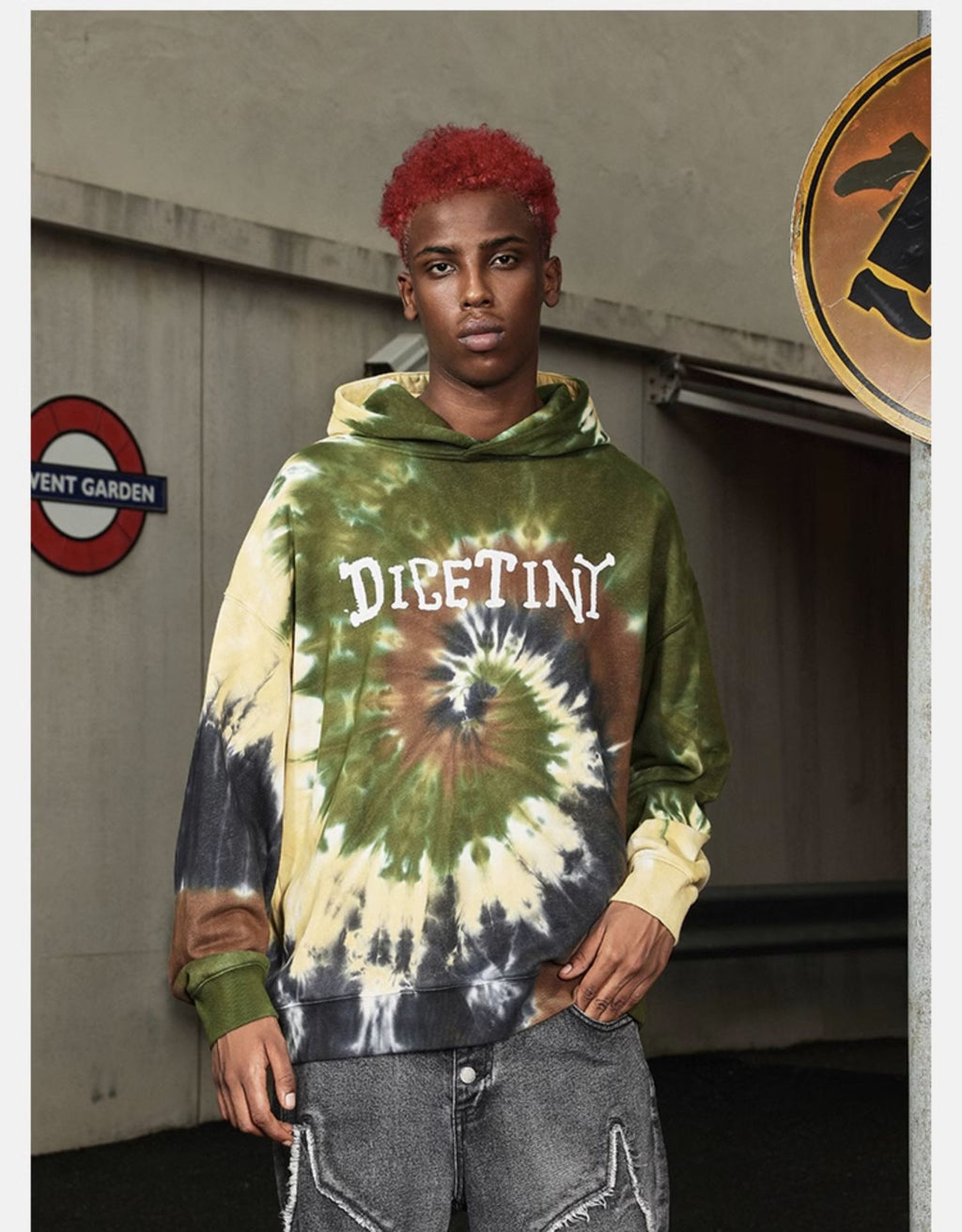 DICETINY tie-dye swirl Hoodie