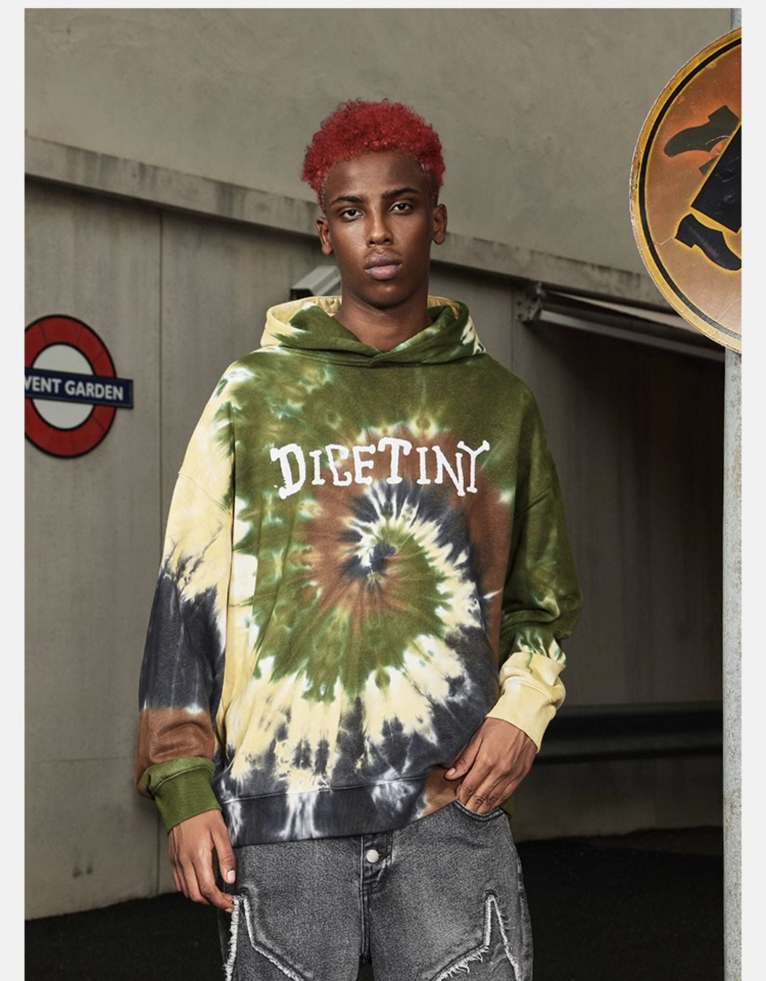 DICETINY tie-dye swirl Hoodie