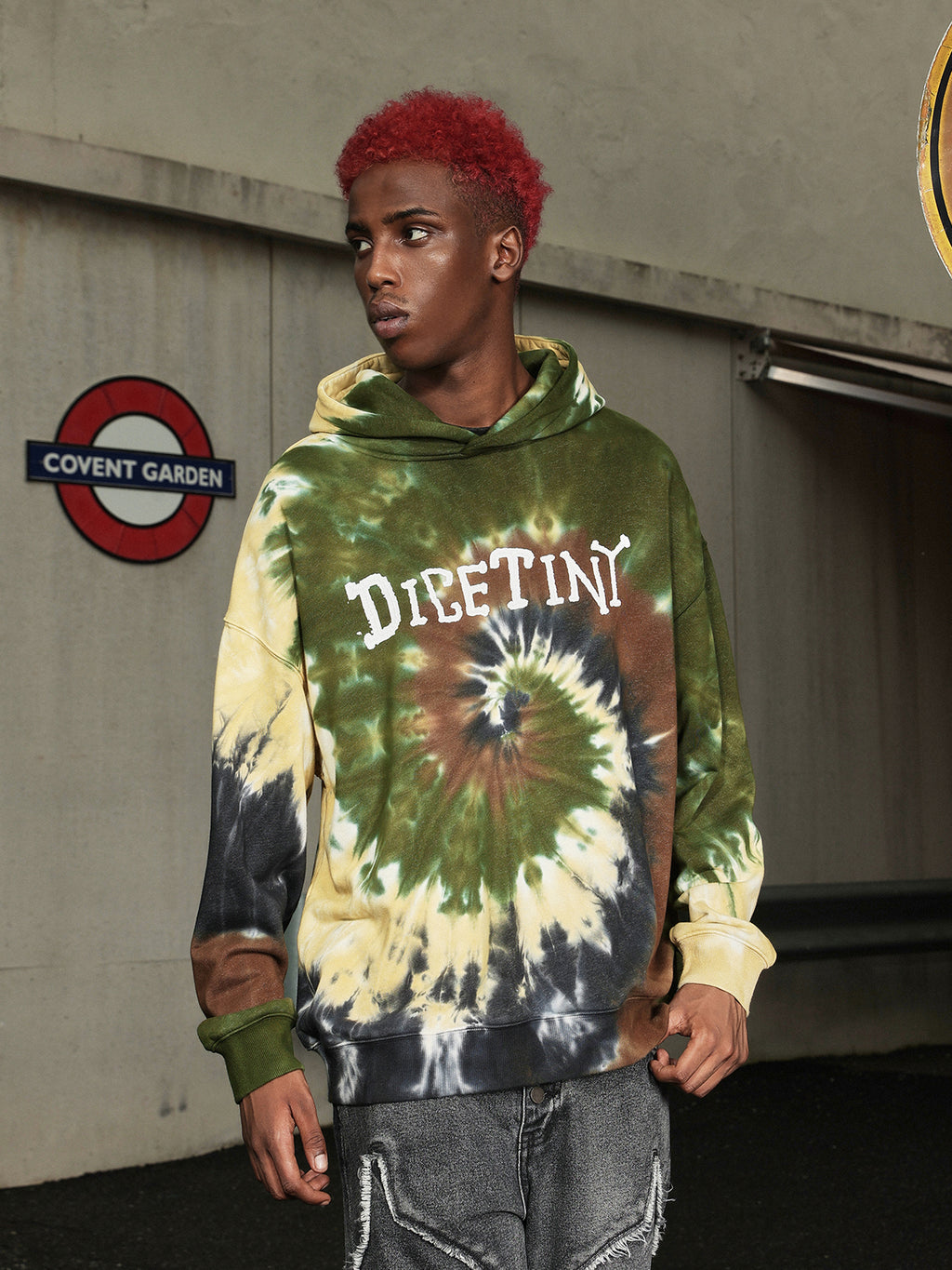 DICETINY tie-dye swirl Hoodie