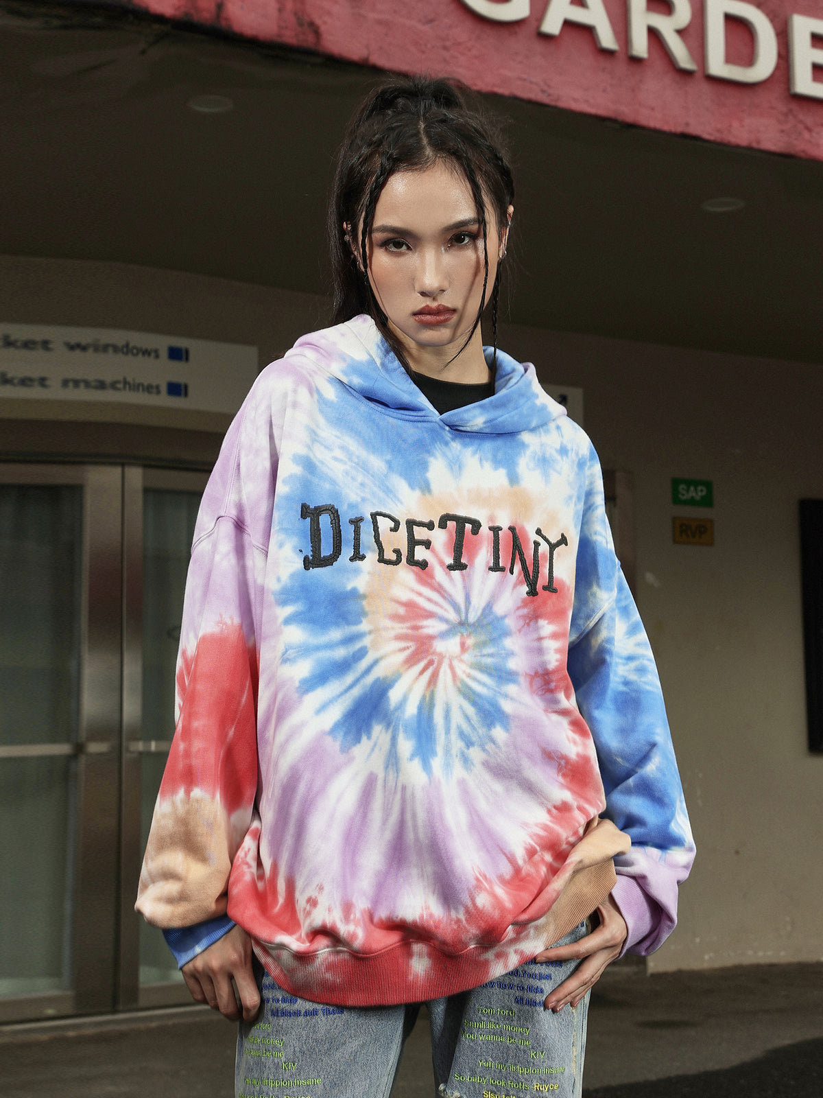 DICETINY tie-dye swirl Hoodie