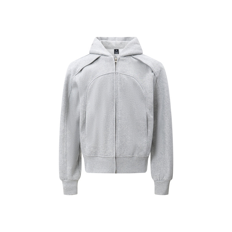 BTSG Deconstructed Cropped Fit Zipper Jacket
