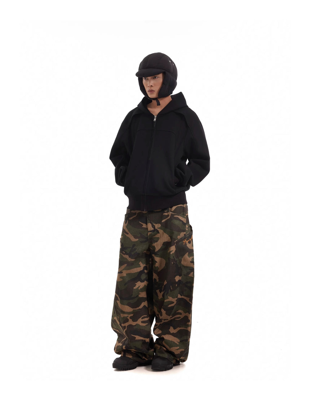 BTSG Deconstructed Cropped Fit Zipper Jacket