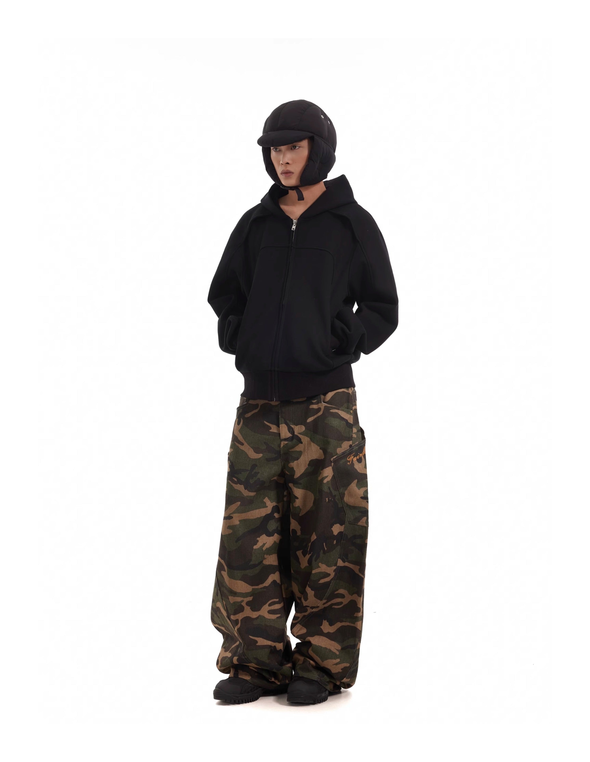 BTSG Deconstructed Cropped Fit Zipper Jacket
