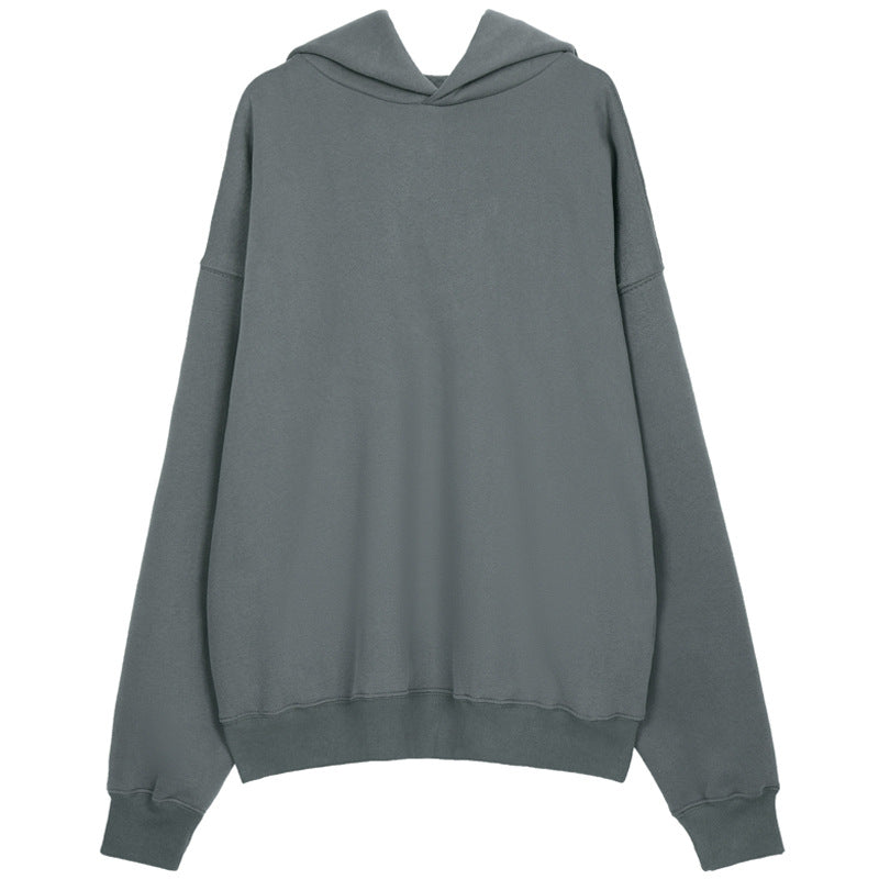 #OVDY Unisex tide thick drop shoulder casual loose solid color hoodie