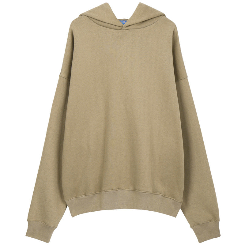#OVDY Unisex tide thick drop shoulder casual loose solid color hoodie