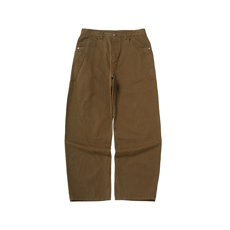 INFLATION Men's Wear Dsut dyed scimitar cotton loose retro casual Pants
