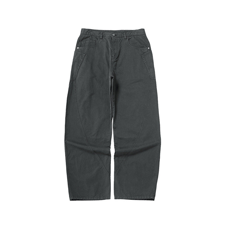 INFLATION Men's Wear Dsut dyed scimitar cotton loose retro casual Pants