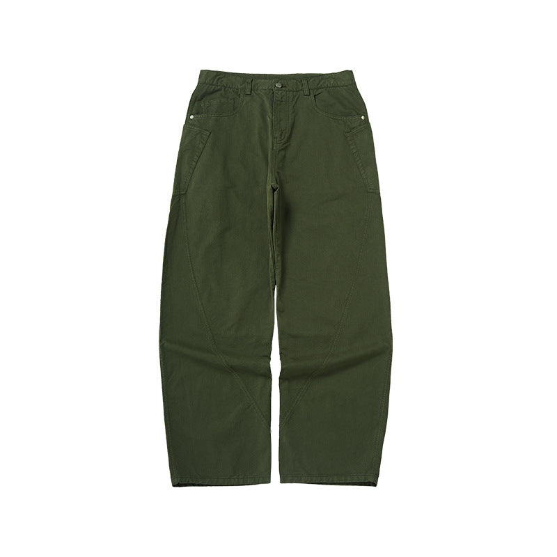 INFLATION Men's Wear Dsut dyed scimitar cotton loose retro casual Pants