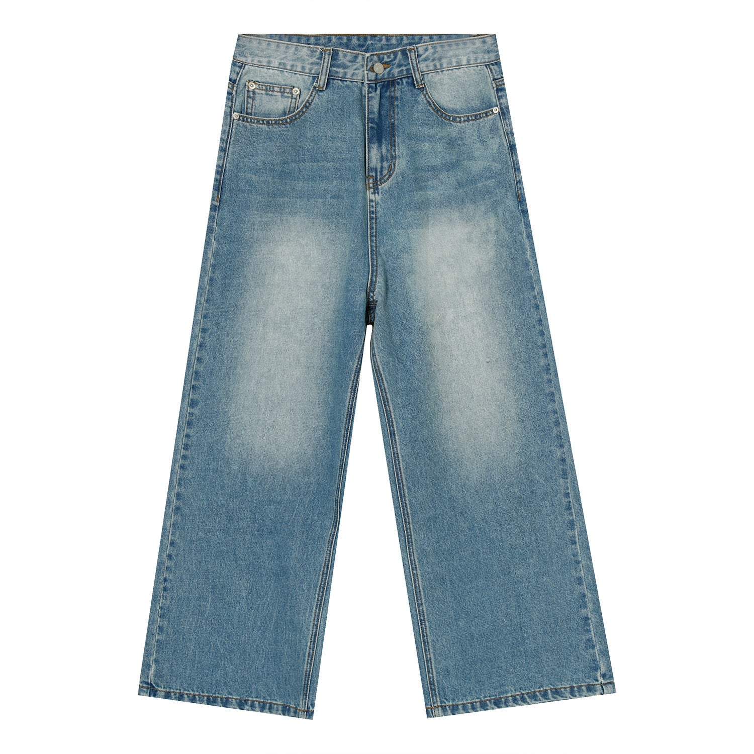 MATCHA STORY Straight-leg loose-fitting Jeans