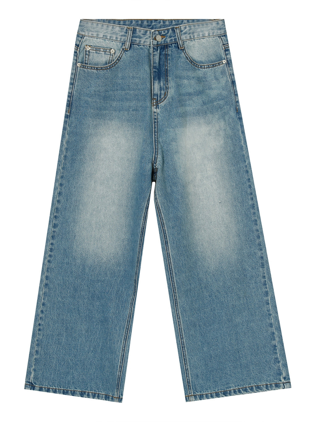 MATCHA STORY Straight-leg loose-fitting Jeans