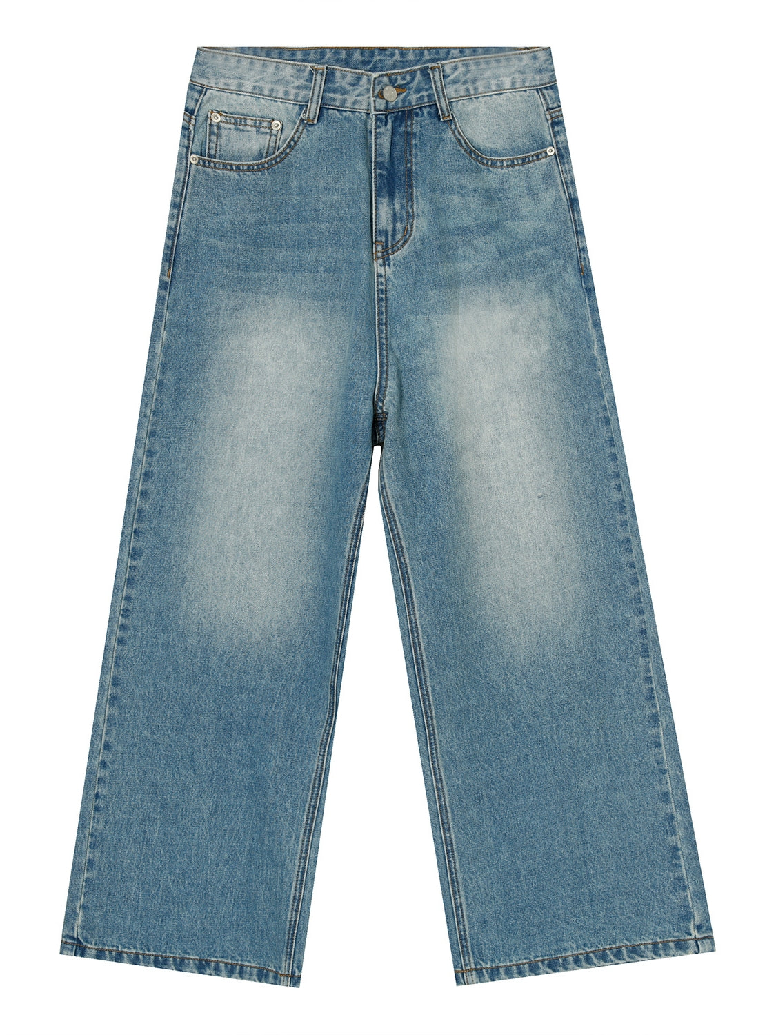 MATCHA STORY Straight-leg loose-fitting Jeans