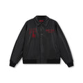 DICETINY Thorn Logo Embroidered Leather Jacket