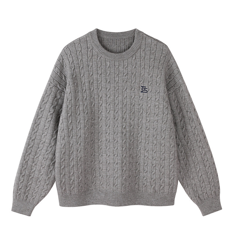 Matcha Story twist loose red sweater