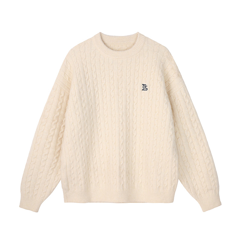 Matcha Story twist loose red sweater