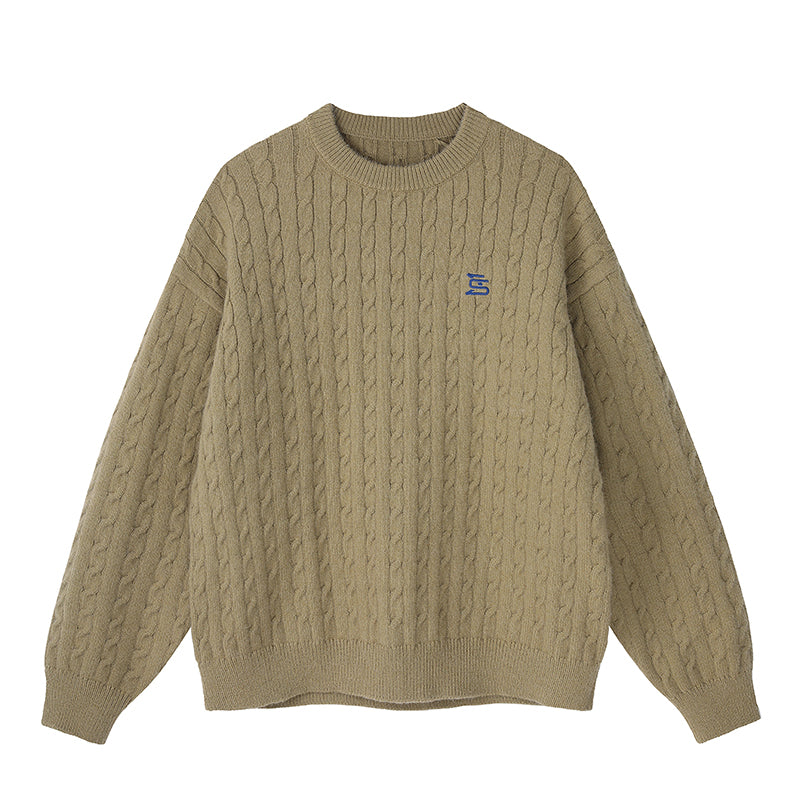 Matcha Story twist loose red sweater