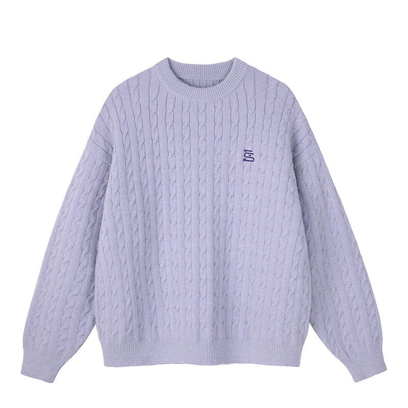 Matcha Story twist loose red sweater