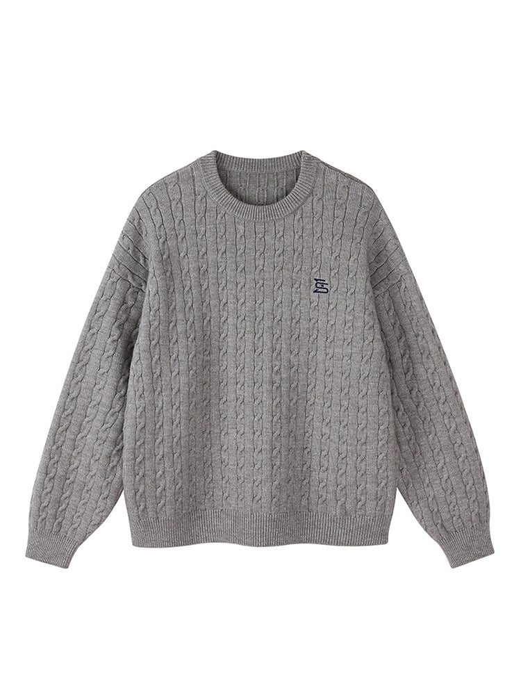 Matcha Story twist loose red sweater